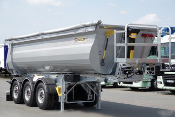 ZASŁAW Zasław WYWROTKA 28 m3 / FABRYCZNIE NOWA / STALOWA / RYNNA WANNA HP / OŚ PODNOSZONA / SAF / 2025 ROK