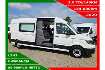 Volkswagen Crafter L3H2 99999zł NETTO Brygadówka 6 osób 2.0TDi/140KM