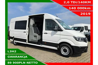 Volkswagen Crafter L3H2 89900zł NETTO Brygadówka 6 osób 2.0TDi/140KM