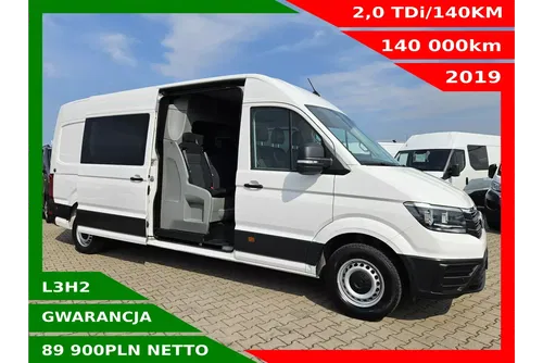 Volkswagen Crafter L3H2 89900zł NETTO Brygadówka 6 osób 2.0TDi/140KM