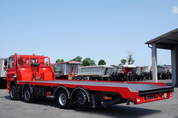 DAF CF 460 / 8x2/  LAWETA / PLATFORMA / NAJAZDY HYDRAULICZNE / WYCIĄGARKA / oś skrętna i podnoszona / EURO 6 zdjęcie 15