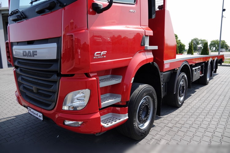 DAF CF 460 / 8x2/  LAWETA / PLATFORMA / NAJAZDY HYDRAULICZNE / WYCIĄGARKA / oś skrętna i podnoszona / EURO 6 zdjęcie 20