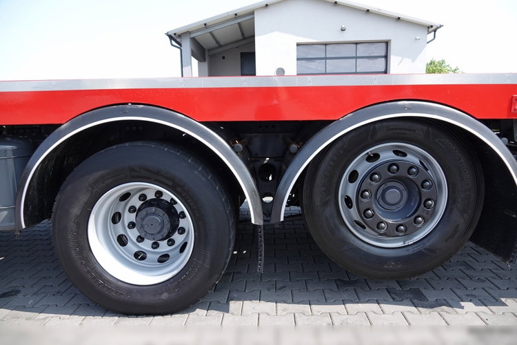 DAF CF 460 / 8x2/  LAWETA / PLATFORMA / NAJAZDY HYDRAULICZNE / WYCIĄGARKA / oś skrętna i podnoszona / EURO 6 zdjęcie 35