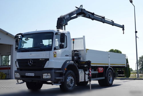 Mercedes / AXOR 1829 / 4X2 / SKRZYNIOWY - 6 M / HDS HIAB 122 BS-3 / wysów: 10 M / MAX UDŹWIG 4 600 KG / MANUAL / STEROWANIE RADIOWE / OPONY 100% / SPROWADZONY