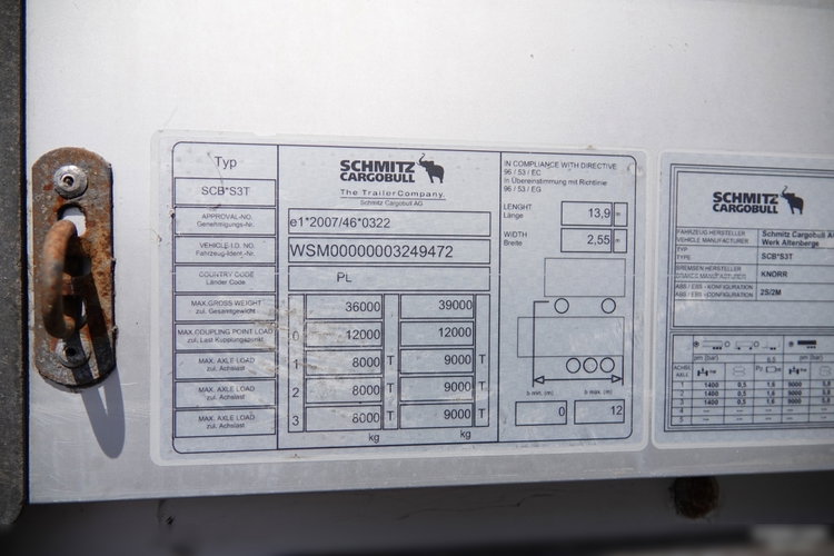 Schmitz -CARGOBULL / FIRANKA / VARIOS / 385/55 R22, 5 / DACH PODNOSZONY  zdjęcie 25