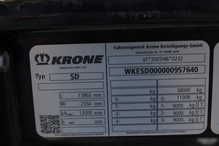 Krone FIRANKA / 2021 ROK / KOSZ NA PALETY / 2 OSIE PODNOSZONE / SPROWADZONA  zdjęcie 24