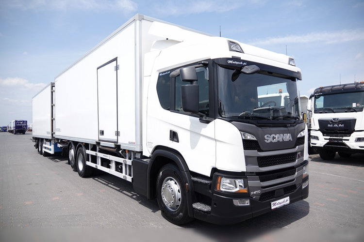 Scania P 410 / CHŁODNIA / ZESTAW TANDEM / PRZEJAZDOWY / 3x Agregat THERMO KING - FRIGO BLOCK / 3x WINDA ZAŁADOWCZA / MUTITEMPERATURA  PO ZŁOTYM KONTRAKCIE SERWISOWYM / 6x2 zdjęcie 2