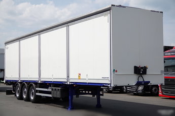 LECITRAILER / KONTENER / KOFFER / OTWIERANE BOKI / MOCNA PODŁOGA SZYNA DESKA