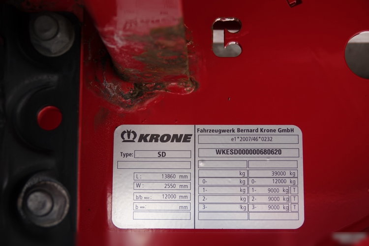 Krone / KONTENER / KOFFER / DOPPELSTOCK / KOSZ NA PALETY  / OŚ PODNOSZONA  / SPROWADZONA Z NIEMIEC  zdjęcie 25
