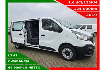 Renault Trafic Long 64900zł NETTO Brygadówka 6 osób 1.6 dCi/125KM