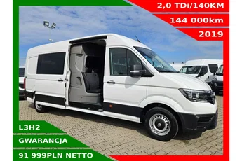 Volkswagen Crafter L3H2 91999zł NETTO Brygadówka 6 osób 2.0TDi/140KM