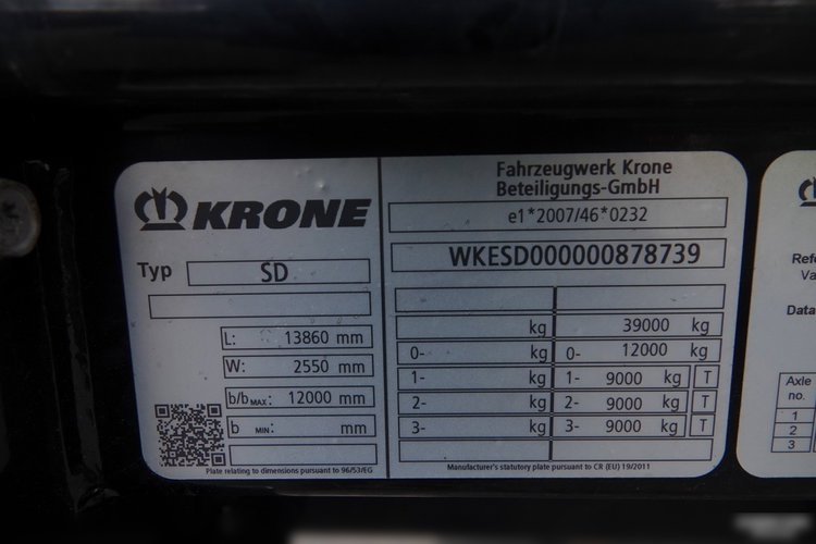 Krone / FIRANKA / STANDARD / OS PODNOSZONA / OPONY 100% zdjęcie 25