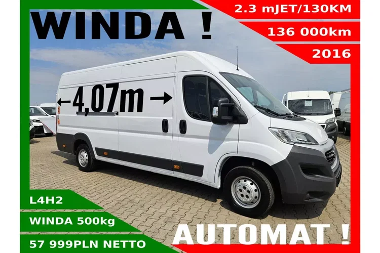 Fiat Ducato L4H2 Winda 500kg 57999zł NETTO 2.3mJET/130KM zdjęcie 1