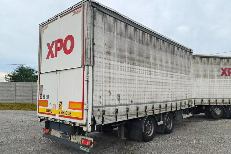 Fruehauf TANDEM / FIRANKA / OSIE SAF / DACH ZSUWANY PODNOSZONY / zdjęcie 1