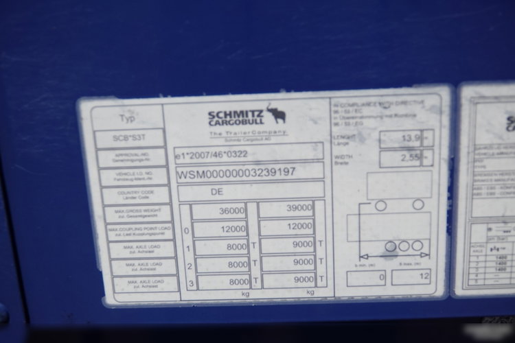 Schmitz -CARGOBULL / FIRANKA / VARIOS / 385/55 R22, 5 / DACH PODNOSZONY zdjęcie 25