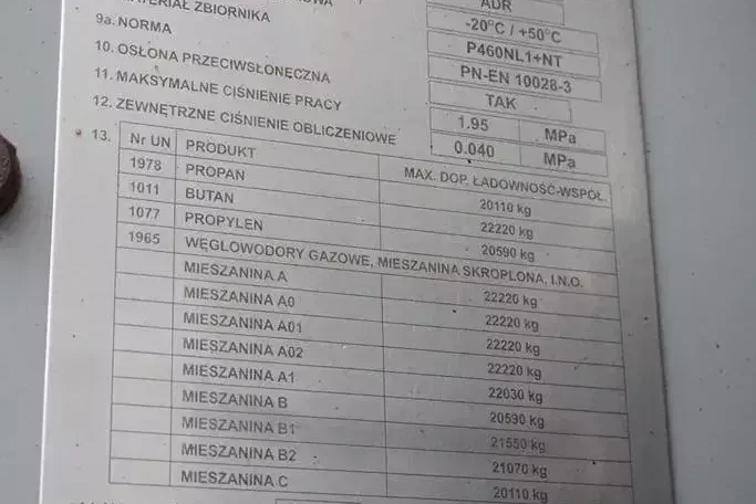 STOKOTA CYSTERNA / DO GAZU / LPG / 47 895 L / JAK NOWA zdjęcie 17