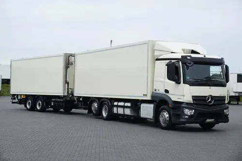 Mercedes ACTROS / 2540 / ACC / E 6 / ZESTAW PRZEJAZDOWY / CHŁODNIA + WINDA / 38 PALET