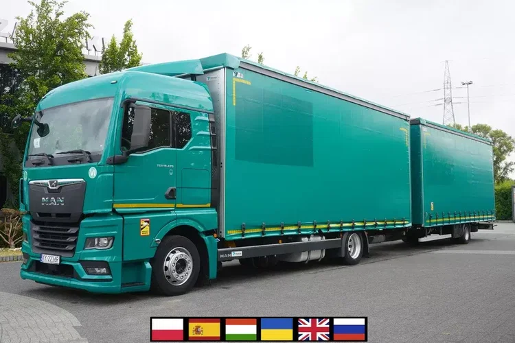 MAN TGX 18.470 / Zestaw / Przyczepa 19 EPAL / Firanka 19 EPAL / 2022 / Retarder / 15 sztuk zdjęcie 1