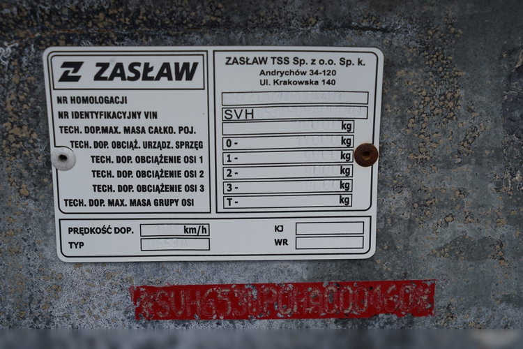 ZASŁAW WYWROTKA 26 m3 / STALOWA / HP / OŚ PODNOSZONA / RYNNA / 2017 zdjęcie 23