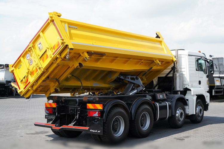 MAN TGS 41.460 / 8x4 / WYWROTKA / 2 STRONNA / BORDMATIC / HYDROBURTA / MEILLER KIPER /  / OPONY 100% / EURO 6 / 2017 R / SPROWADZONA  zdjęcie 11