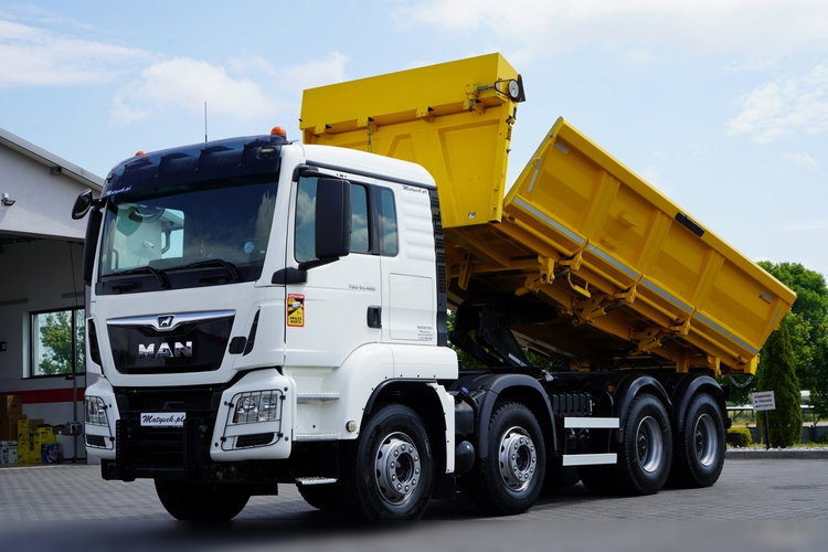 MAN TGS 41.460 / 8x4 / WYWROTKA / 2 STRONNA / BORDMATIC / HYDROBURTA / MEILLER KIPER /  / OPONY 100% / EURO 6 / 2017 R / SPROWADZONA  zdjęcie 1