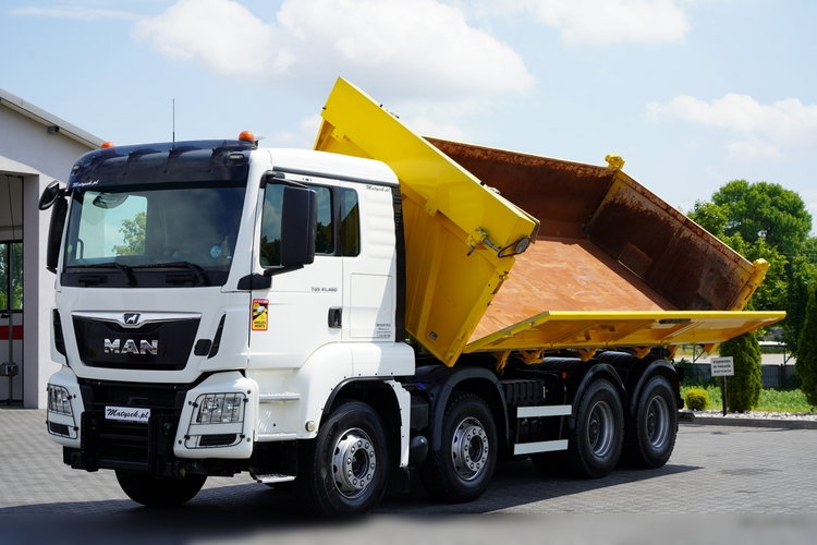 MAN TGS 41.460 / 8x4 / WYWROTKA / 2 STRONNA / BORDMATIC / HYDROBURTA / MEILLER KIPER /  / OPONY 100% / EURO 6 / 2017 R / SPROWADZONA  zdjęcie 8