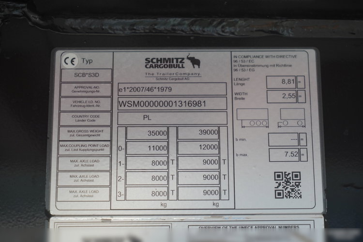 Schmitz / WYWROTKA / ALUMINIOWA / 24 m3 / 2021 ROK / OPONY 100% / WAGA: 5100 KG / OŚ PODNOSZONA zdjęcie 19
