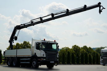 Scania P360 / 6X4 / SKRZYNIOWY 4.85 + HDS HIAB 211 E-6 HIDUO / UDŹWIG 7100KG / MAX WYSÓW 16.5 M / STEROWANIE RADIOWE
