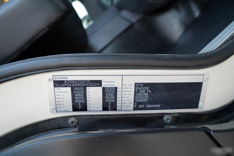 Scania P360 / 6X4 / SKRZYNIOWY 4.85 + HDS HIAB 211 E-6 HIDUO / UDŹWIG 7100KG / MAX WYSÓW 16.5 M / STEROWANIE RADIOWE zdjęcie 53