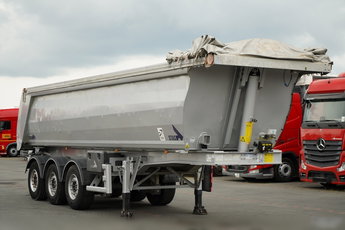 STAS WYWROTKA / 26m3 / ALUMINIOWA / OŚ PONOSZONA / SKRĘTNA  / OSIE SAF  