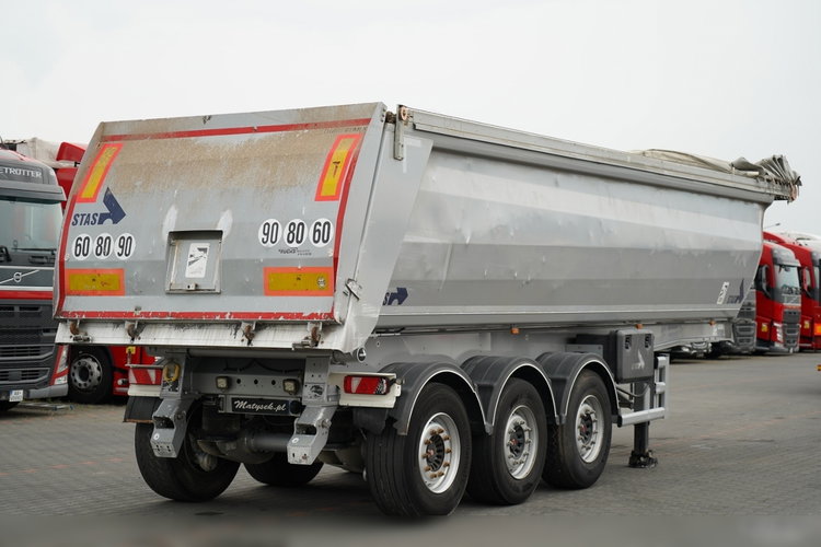 STAS WYWROTKA / 26m3 / ALUMINIOWA / OŚ PONOSZONA / SKRĘTNA  / OSIE SAF   zdjęcie 8