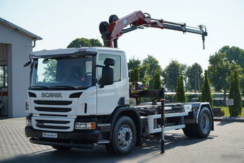 Scania P 280 / 4X2 / SIŁOWNIK DO WYWROTU / + HDS HMF 635 / UDŹWIG 1 500 KG / MAX WYSÓW 7 M / STEROWANIE RADIOWE / EURO 6