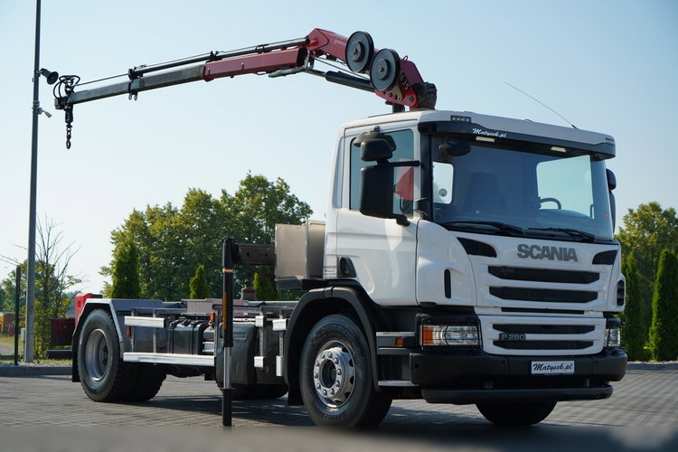 Scania P 280 / 4X2 / SIŁOWNIK DO WYWROTU / + HDS HMF 635 / UDŹWIG 1 500 KG / MAX WYSÓW 7 M / STEROWANIE RADIOWE / EURO 6 zdjęcie 7