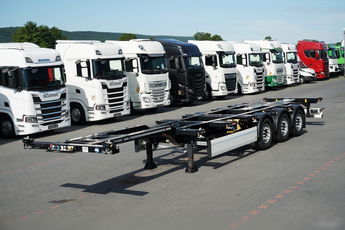 Krone / NACZEPA PODKONTENEROWA / MAŁO UŻYWANA / UNIWERSALNA / 2023 ROK / ROZSUWANY TYŁ / DO WSZYSTKICH KONTENERÓW / OŚ PODNOSZONA