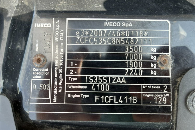 Iveco Daily 35S18 Chłodnia ZANOTTI -29 C/+29 C GWARANCJA 3.0/180KM zdjęcie 11