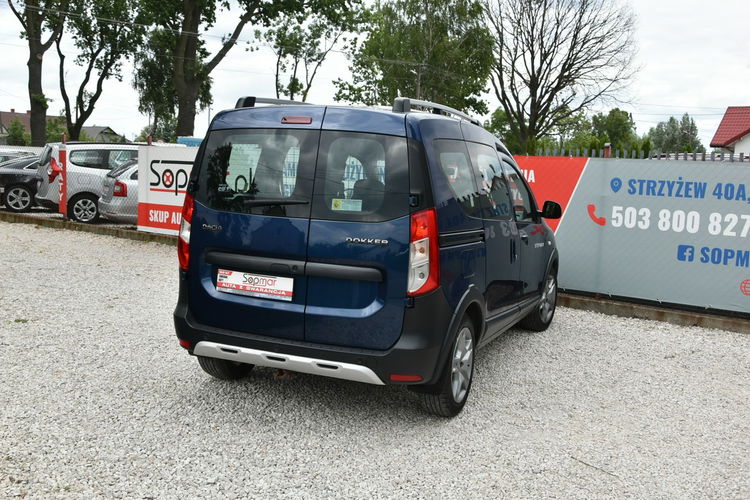 Dacia Dokker Stepway 1.6SCe 102KM 2019r. Salon PL 5-os Klima TEMPOMAT czujniki HAK zdjęcie 21