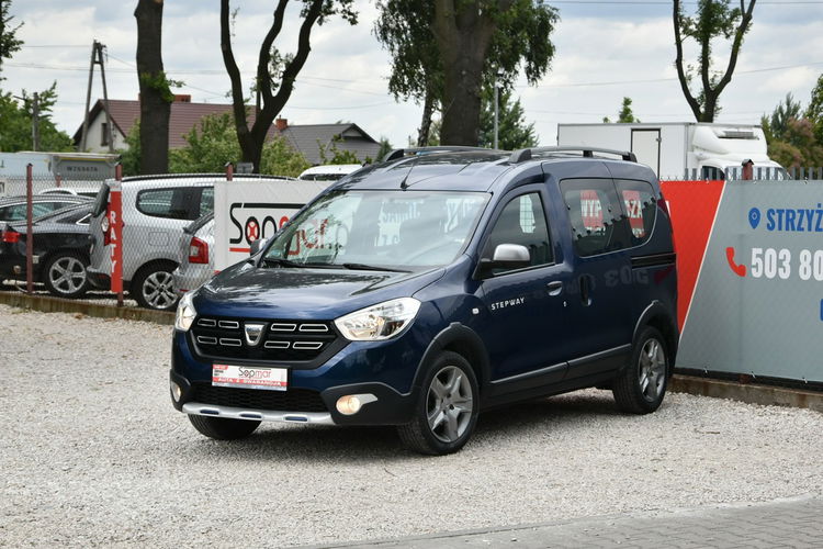 Dacia Dokker Stepway 1.6SCe 102KM 2019r. Salon PL 5-os Klima TEMPOMAT czujniki HAK zdjęcie 3