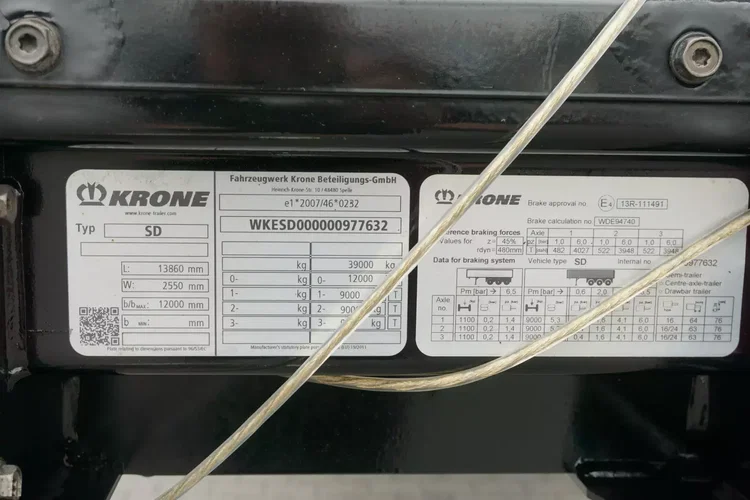 Krone / FIRANKA / DACH PODNOSZONY / XL / 2 X OŚ PODNOSZONA zdjęcie 10