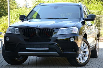 BMW X3 Czarna Zarejestrowana 2.0D 184KM Serwis Lift Bi-xenon Ruda Skóra Navi