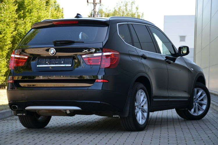 BMW X3 Czarna Zarejestrowana 2.0D 184KM Serwis Lift Bi-xenon Ruda Skóra Navi zdjęcie 11