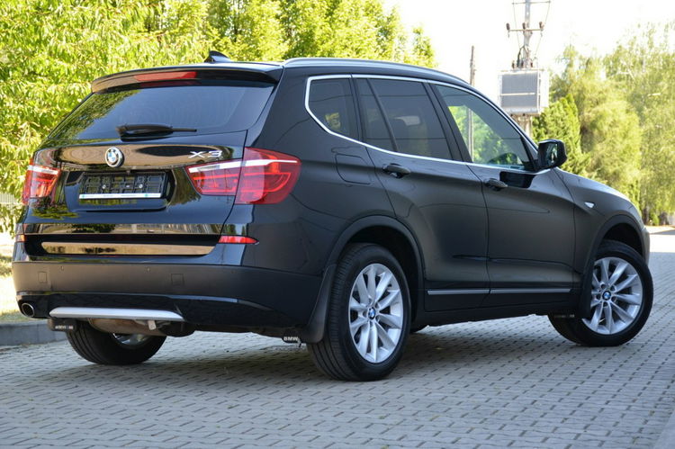 BMW X3 Czarna Zarejestrowana 2.0D 184KM Serwis Lift Bi-xenon Ruda Skóra Navi zdjęcie 12
