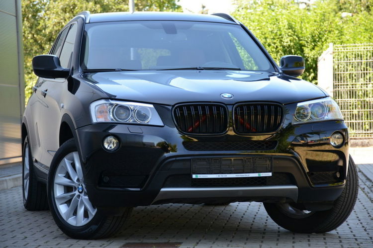 BMW X3 Czarna Zarejestrowana 2.0D 184KM Serwis Lift Bi-xenon Ruda Skóra Navi zdjęcie 13