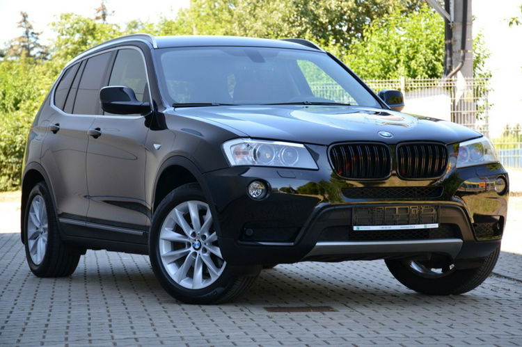 BMW X3 Czarna Zarejestrowana 2.0D 184KM Serwis Lift Bi-xenon Ruda Skóra Navi zdjęcie 14