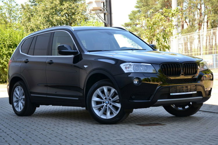 BMW X3 Czarna Zarejestrowana 2.0D 184KM Serwis Lift Bi-xenon Ruda Skóra Navi zdjęcie 15