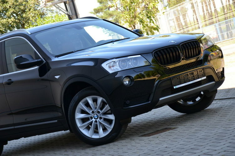 BMW X3 Czarna Zarejestrowana 2.0D 184KM Serwis Lift Bi-xenon Ruda Skóra Navi zdjęcie 16