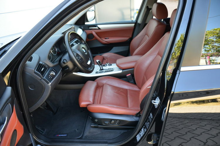 BMW X3 Czarna Zarejestrowana 2.0D 184KM Serwis Lift Bi-xenon Ruda Skóra Navi zdjęcie 25