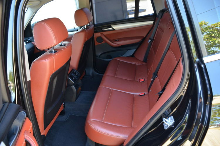 BMW X3 Czarna Zarejestrowana 2.0D 184KM Serwis Lift Bi-xenon Ruda Skóra Navi zdjęcie 30