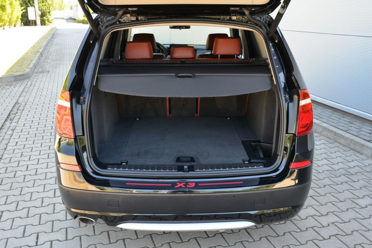 BMW X3 Czarna Zarejestrowana 2.0D 184KM Serwis Lift Bi-xenon Ruda Skóra Navi zdjęcie 7