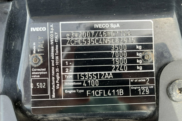 Iveco Daily 35S18 Chłodnia ZANOTTI -29 C/+29 C GWARANCJA 3.0/180KM zdjęcie 24