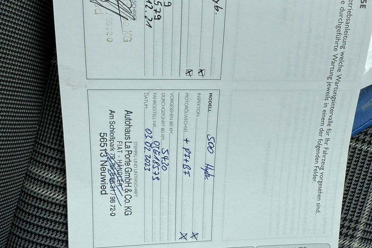 Fiat 500 Gwarancja. Przebieg 12 Tys. Led zdjęcie 17